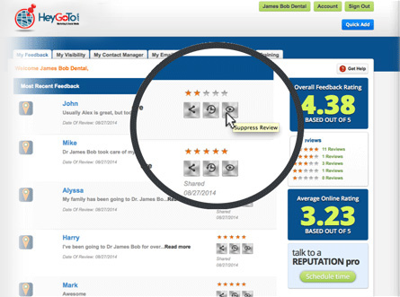 Manage and Choose your Posted Reviews